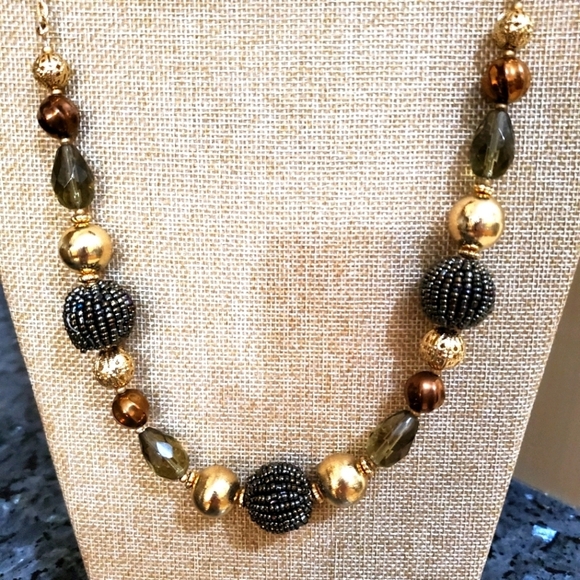 Cookie Lee Bead/Bubble Necklace & Earrings - Picture 6 of 7